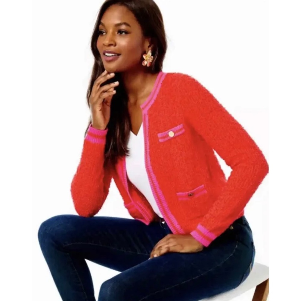 Lilly Pulitzer Nalayna Cardigan in Ruby Red